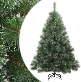 vidaXL Műanyag Rugalmas Karácsonyfát Havas Flokkal Zöld 150 cm