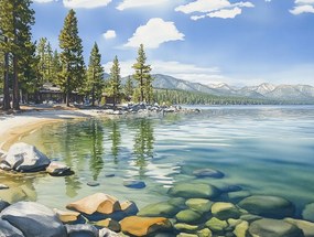 Vászonkép Canvas Tájkép Hegyek Tó Tahoe Kalifornia Nevada 100x75