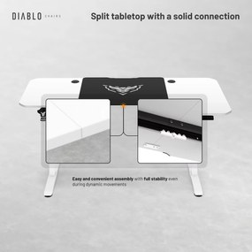 Diablo X-Tensio Állítható Magasságú Íróasztal 1600 Fehér