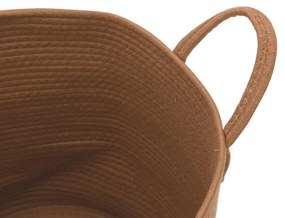 barna pamut tárolókosár Ø40 x 35 cm