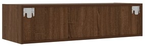 TV szekrény LED világítással barna tölgy 100X35,5x25 cm