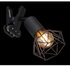 Globo 54802SK - Fali lámpa klipsszel XARA I 1xE14/40W/230V fekete