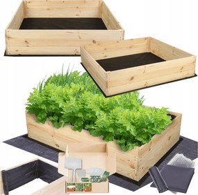 Magasított ágyás impregnáló láda zöldséges herbárium virágtartó 27x100x100