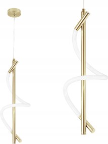 Led Függő lámpa Spirál Hosszúkás Fehér Arany Modern Elegáns Nappali