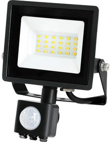 LED Kültéri reflektor érzékelővel LED/20W/230V IP44 6500K fekete