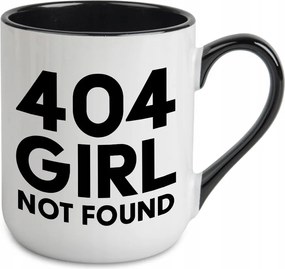 Coffe Bögre Fekete 404 Girl Not Found Ajándék az irodába Vicces Ajándék