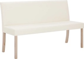 vidaXL krémszínű műbőr pad 139,5 cm