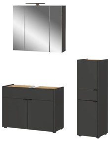 Antracitszürke fürdőszobai bútor szett Forano – Germania