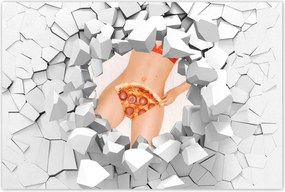 Poszterek 120x80 HĂșsos lakoma Pizza SzalĂĄmi