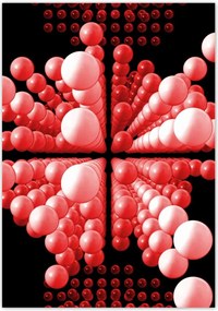 Poszterek 70x100 Piros Matrix golyók