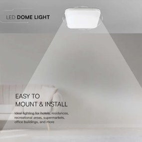 LED Fürdőszobai mennyezeti lámpa LED/18W/230V 6500K IP44 25x25 cm fehér