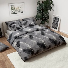 Mikroplüss ágyneműhuzat VELSOFT szürke Ágyneműhuzat mérete: 70 x 90 cm | 140 x 200 cm