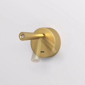 DK/EU-5072-SB Wall lamp SHINE WALL series, D104*H68, LED, IP20, 3000К, 3W, RA≥90, satin brass color, aluminum — DK/EU-5072-SB