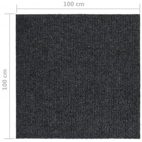 antracitszürke koszfogó futószőnyeg 100 x 100 cm