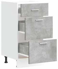 “Lyon” Alsószekrény betonszürke Gépi forgácsolt fa