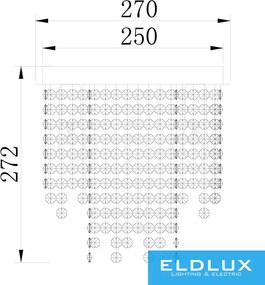ELDLUX OMX6003-D270 ELDILEN Kristály Mennyezeti Lámpa IP20