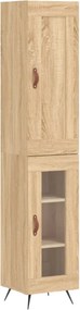 vidaXL sonoma tölgy szerelt fa magasszekrény 34,5x34x180 cm