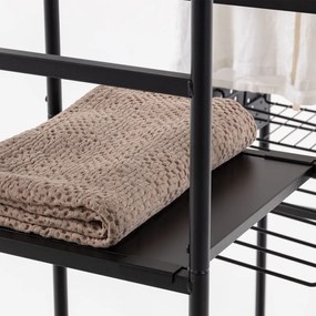 Storn fekete fém ruhásszekrény, 120x182 cm - Kave Home