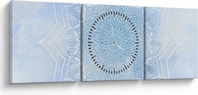 Kép - Téli mandala (órával) (90x30 cm)