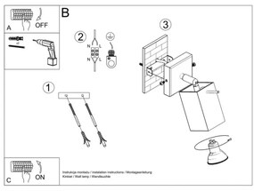 Sollux SL.0455 - MERIDA 1xGU10/40W/230V fali spotlámpa, szürke