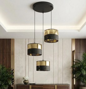 Emibig modern függeszték lux fekete arany emi1649/3prem