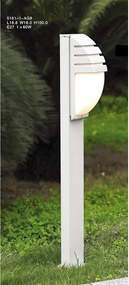 ITALUX 5161-1-100-ALU DECORA Modern Kültéri Állólámpa Fehér, Ezüstre Festett E27 IP44