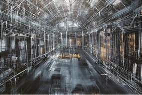 Egy régi épület belsejének képe (90x60 cm)