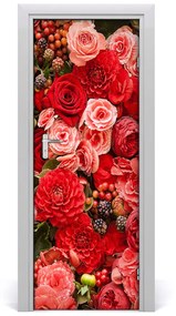 Ajtóposzter Csokor virág 85x205 cm