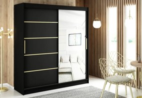 SALI 4 ruhásszekrény ,150x200x62,fekete