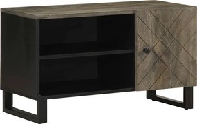 vidaXL fekete tömör mangófa TV-szekrény 80 x 33 x 46 cm