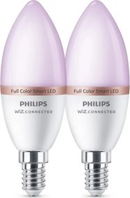2 db-os Philips SMART RGB LED izzó szett, dimmelhető C37 E14/4,9W/230V 2200-6500K