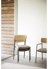 Bézs-natúr színű étkezőszék szett 2 db-os Maymont – Rowico