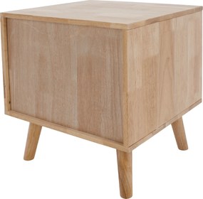 Éjjeliszekrény, masszív fa, természetes, BRUNI