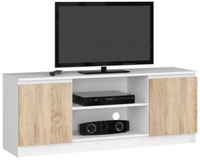 TV asztal Dariel  (fehér + szonoma tölgy). Akció -12%. 1069407