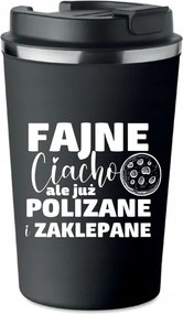 Prémium Termo Bögre fekete Valentin Napi Sütemény fiúnap KT_328