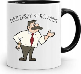 Fekete Bögre A Vezetőnek A Legjobb Vezető fényképes nyomtatással