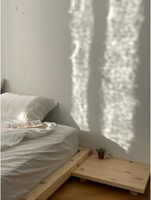 Natúr színű borovi fenyő egyszemélyes ágy ágytámla nélkül, ágyráccsal 90x200 cm Dock – Karup