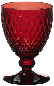 4 pohár víz készlet, Villeroy & Boch, Boston, 400 ml, kristályüveg, piros