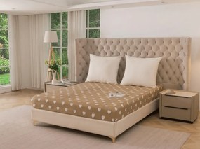 Mikroszálas lepedő CARAMHEART barna 90x200 cm