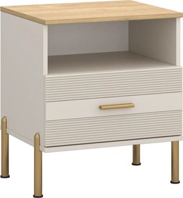 Éjjeliszekrény, kasmír/kő tölgy, RUNOL 1S