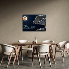 Farkas üvöltés a holdra képe (70x50 cm)