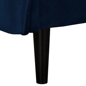 Sötétkék bársony kanapé 138 cm Juli – Ropez