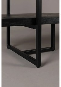 Fekete könyvespolc egzotikus fa dekorral 140x146 cm Class - Dutchbone