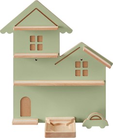 Toniebox polc, fali polc 35 figurának, gyermek polc, zöld