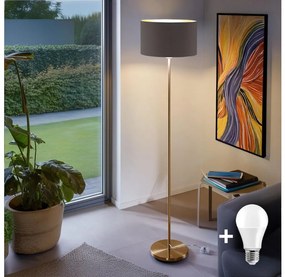 LED állólámpa TUNJA 1xE27/20W/230V átm. 38 cm arany/taupe