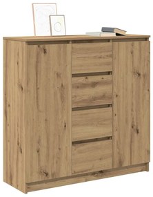 kézműves tölgy szerelt fa tálalószekrény fiókos 100,5x35x98,5cm