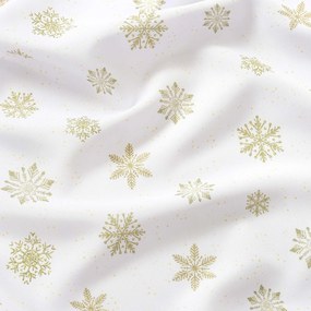 Goldea karácsonyi dekoratív párnahuzat - arany hópelyhek 40 x 40 cm