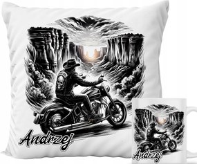 Párna Szett Bögre Motorkerékpár Harley Motor Hobbi Ajándék Név
