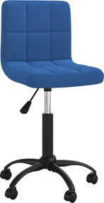 vidaXL kék bársony forgó irodaszék