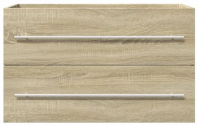Antik fa színű szerelt fa mosdószekrény 80 x 38,5 x 48 cm